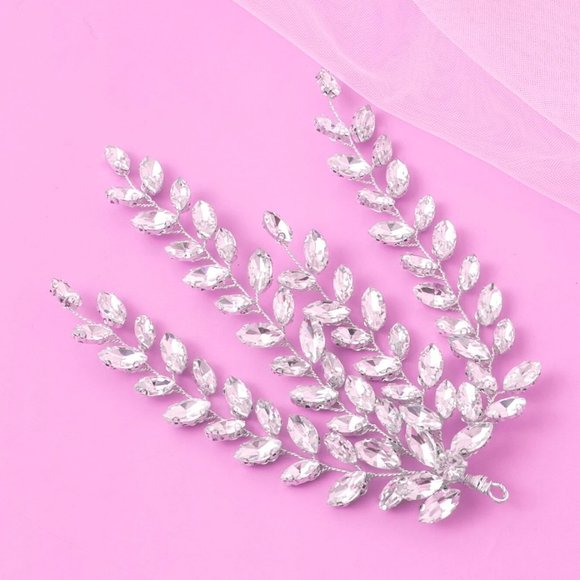 NEW Women\'s Leaf Design Crystal Hair Decor FREE SHIPPING main image 4